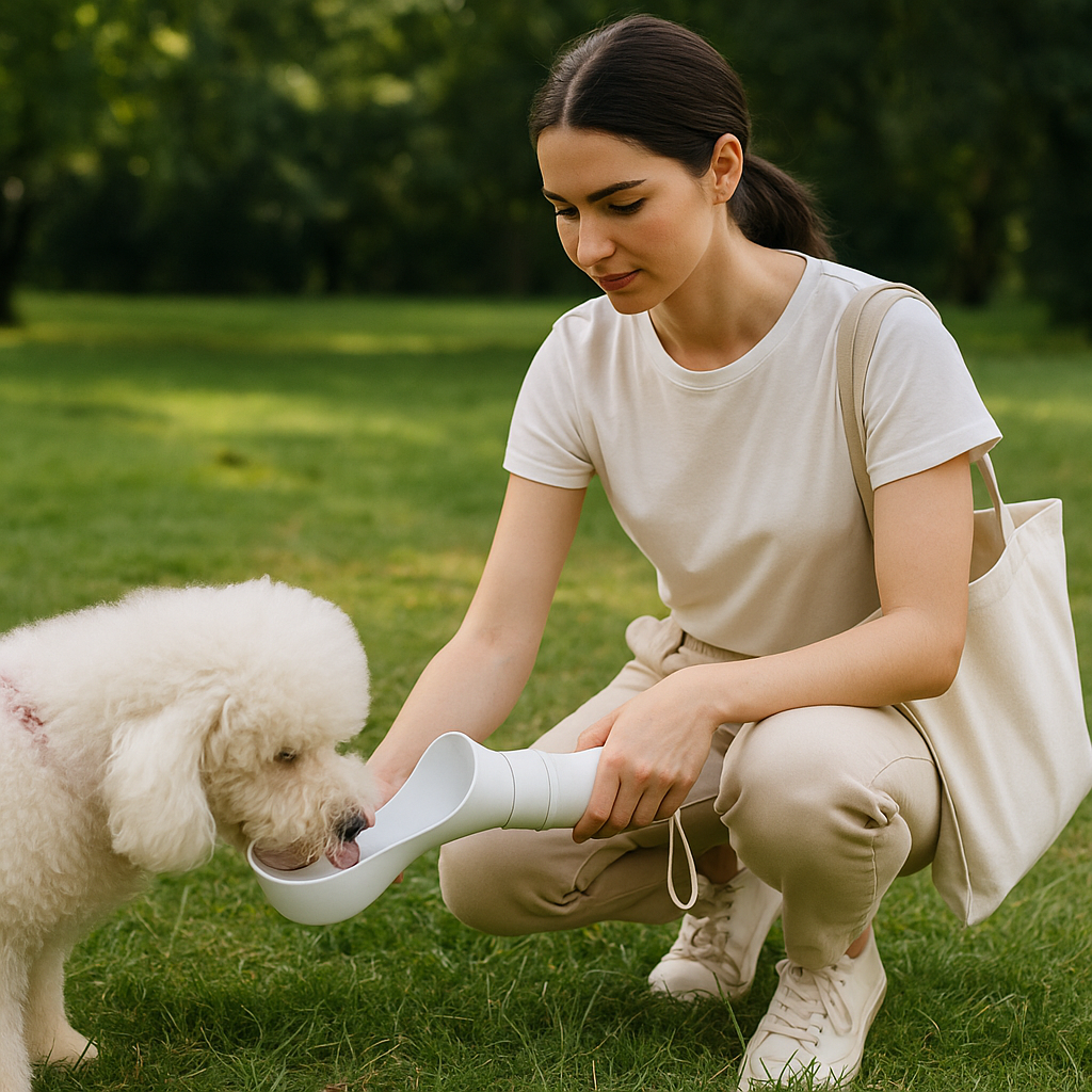 Botella Plegable Antiderrames para Perros - Hidratación sin estrés en cada paseo