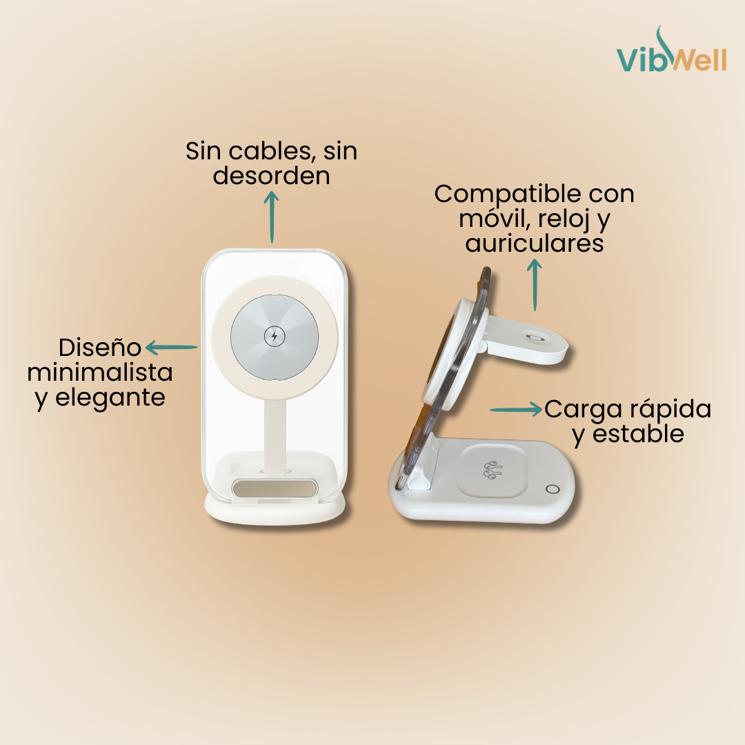 Cargador Magnético 3 en 1 - Orden y energía sin cables