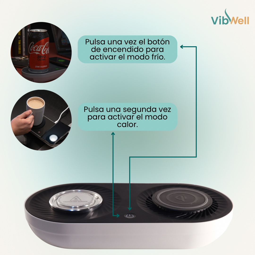 Taza Inteligente 3 en 1 - Mantén tu bebida perfecta y carga tu móvil sin estrés