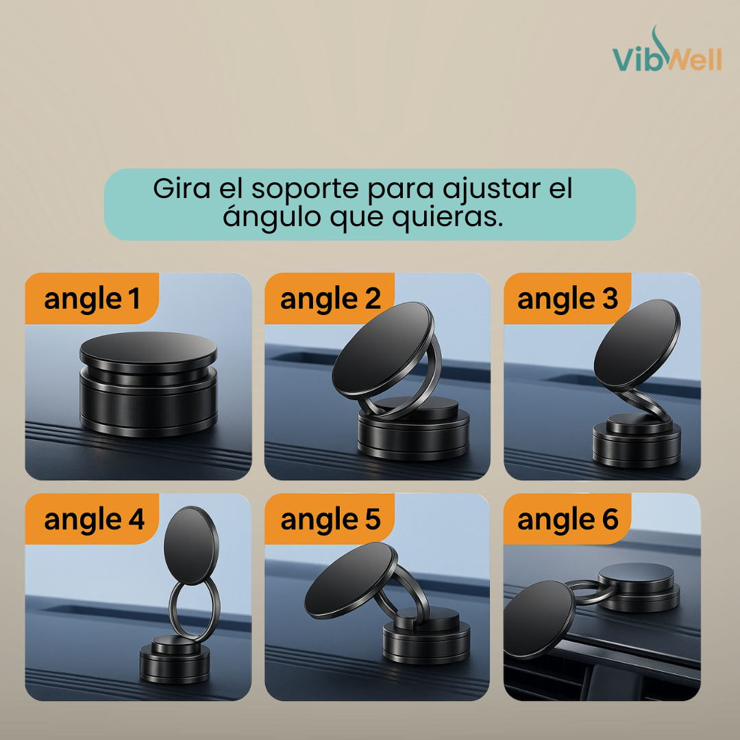 Soporte Magnético giratorio - Mantén tu móvil siempre seguro y a la vista