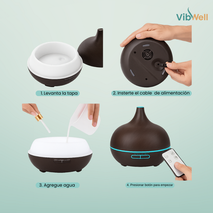 Humidificador Difusor de Aromas Serenity - Relajación y Bienestar en Casa