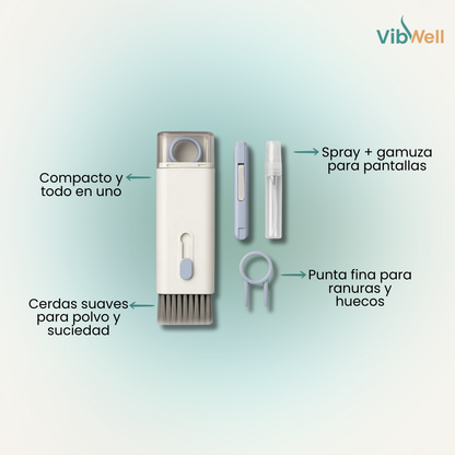 Kit de Limpieza 7 en 1 para Dispositivos - Mantén tus gadgets como nuevos