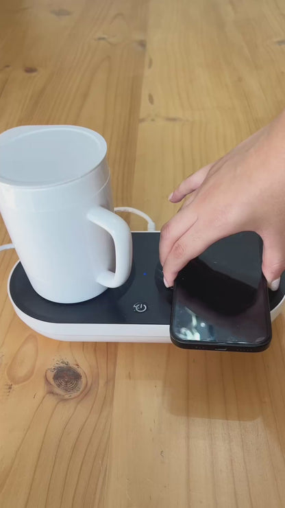 Taza Inteligente 3 en 1 - Mantén tu bebida perfecta y carga tu móvil sin estrés